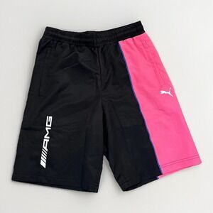 Puma Mercedes AMG Petronas F1 Woven Shorts Mens Small Black Pink 620575-01 NWT